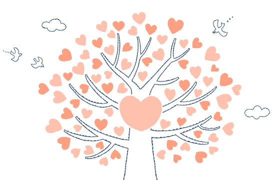 地域のつながりのイメージイラスト