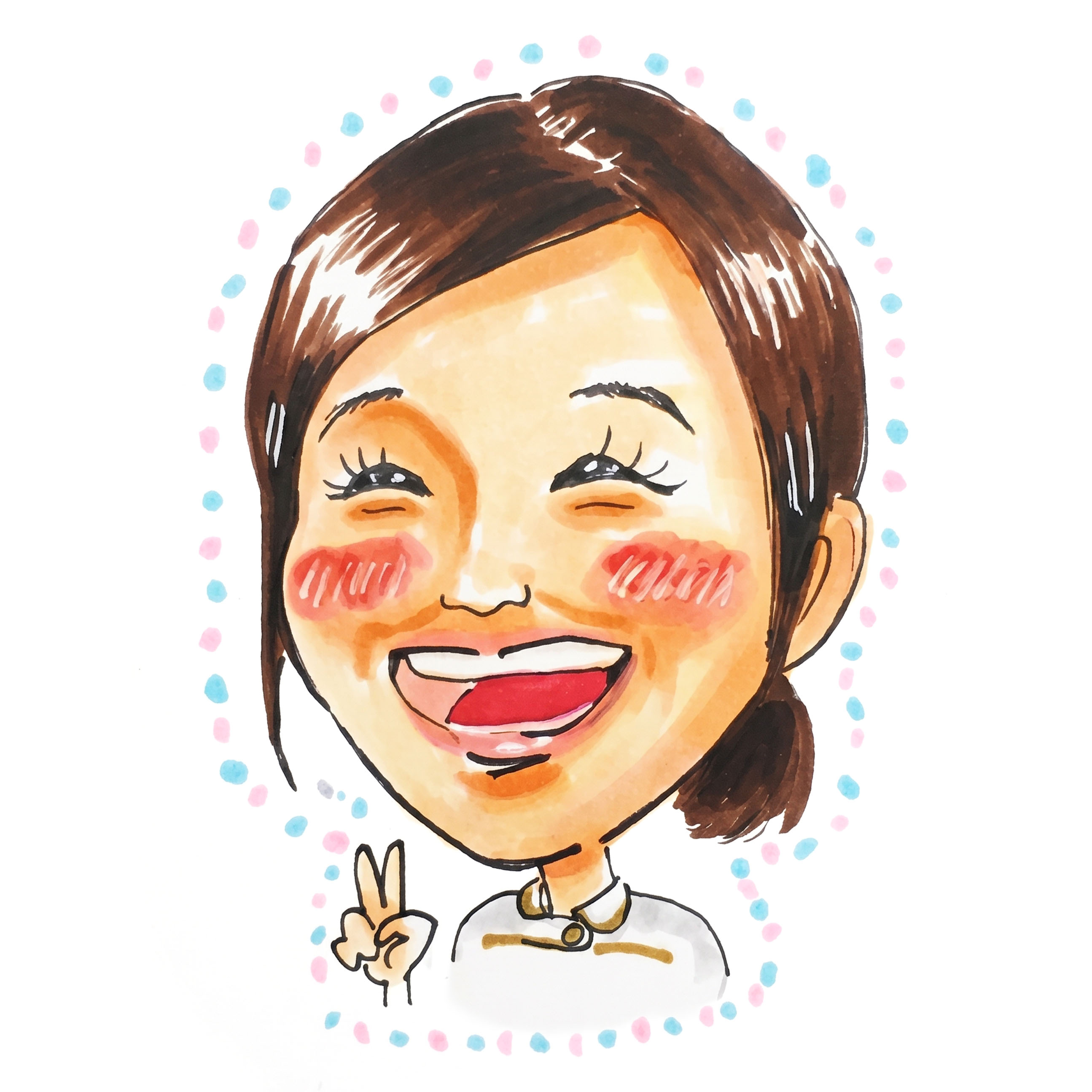 看護師さんの似顔絵